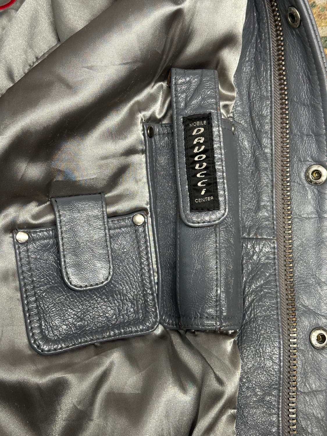90s DAVOUCCI 레더 봄버 자켓 XXL 상품이미지7