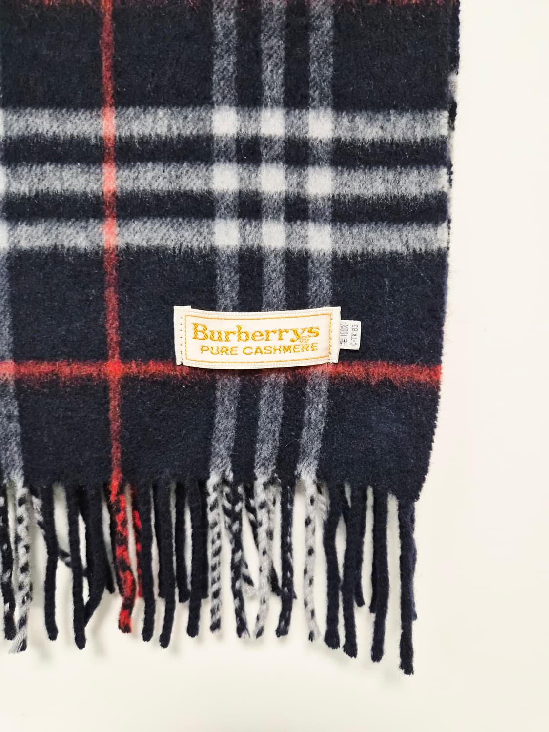 버버리 네이비 노바체크 캐시미어100 머플러 목도리 상품이미지5