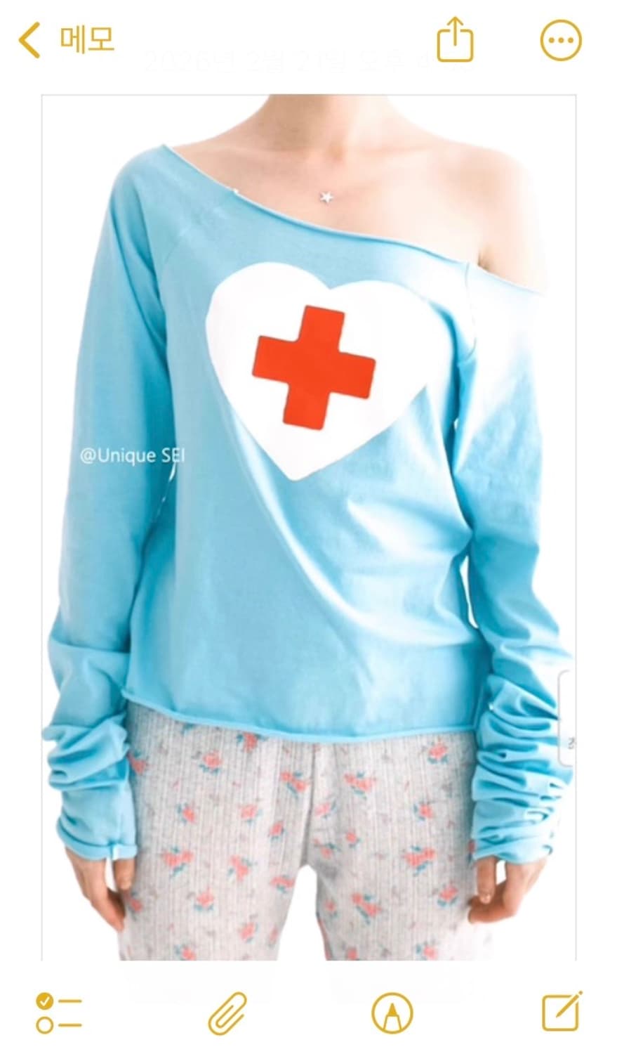 y2k 오프숄더 티셔츠 상품이미지1