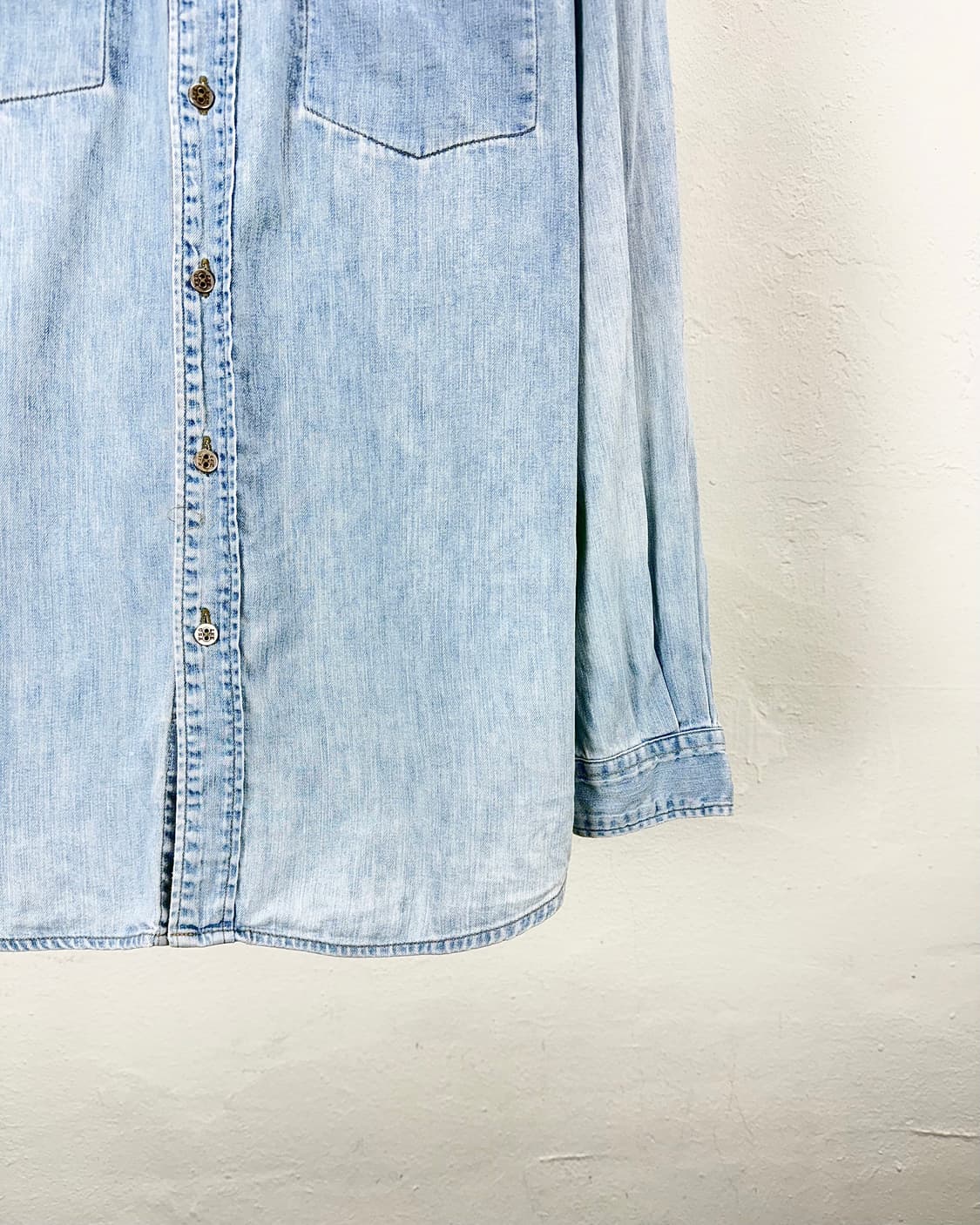 리 투포켓 연청 데님 셔츠 상품이미지5