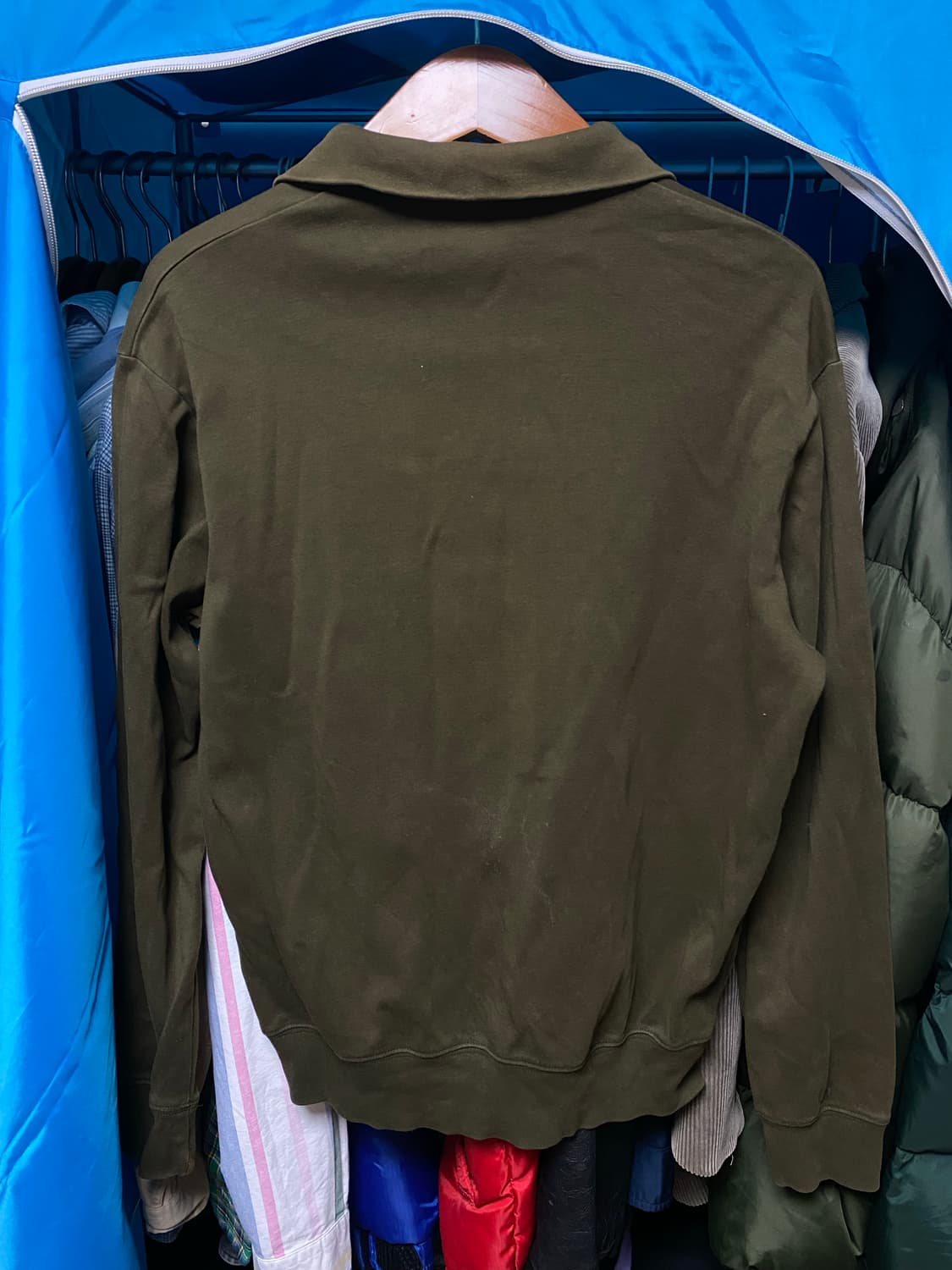 폴로 랄프로렌 골프 하프집 플리스 카키 M 상품이미지3