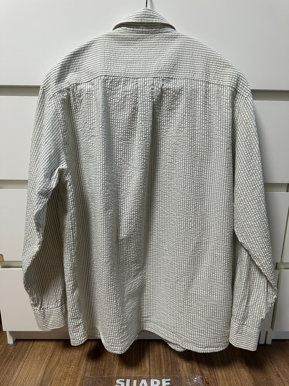 [L] 수아레 링클 스트라이프 셔츠 아이보리 상품이미지3