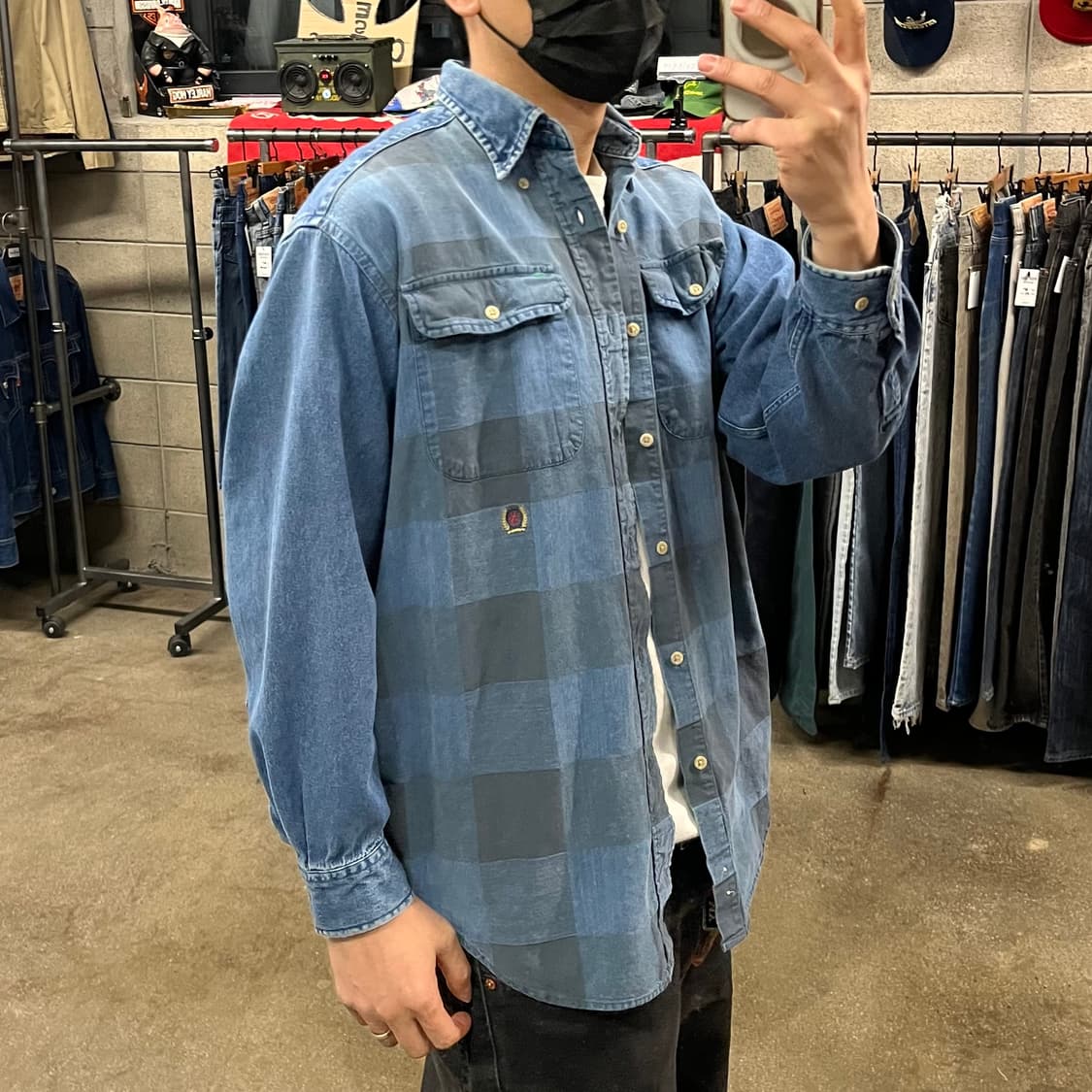 90s 타미힐피거 데님 셔츠 (100-105) 상품이미지2