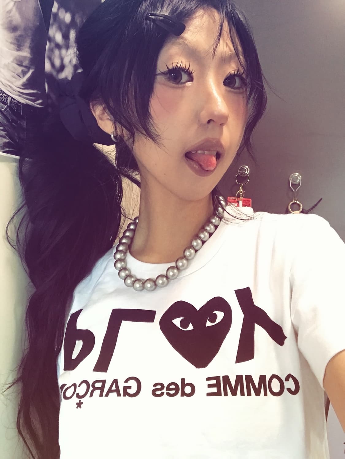 꼼데가르송 플레이 로고 반팔 티셔츠 ( 주말 신상 스폐셫 업로드 ! ) 상품이미지7