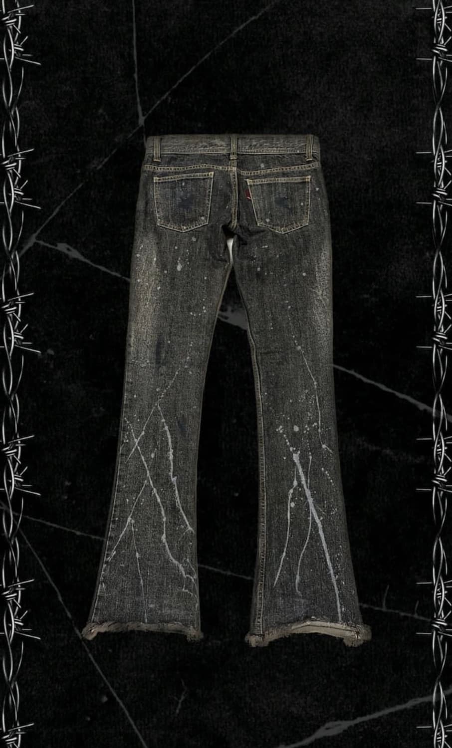 None Vkei Cut out Sludge boot cut pants 상품이미지2