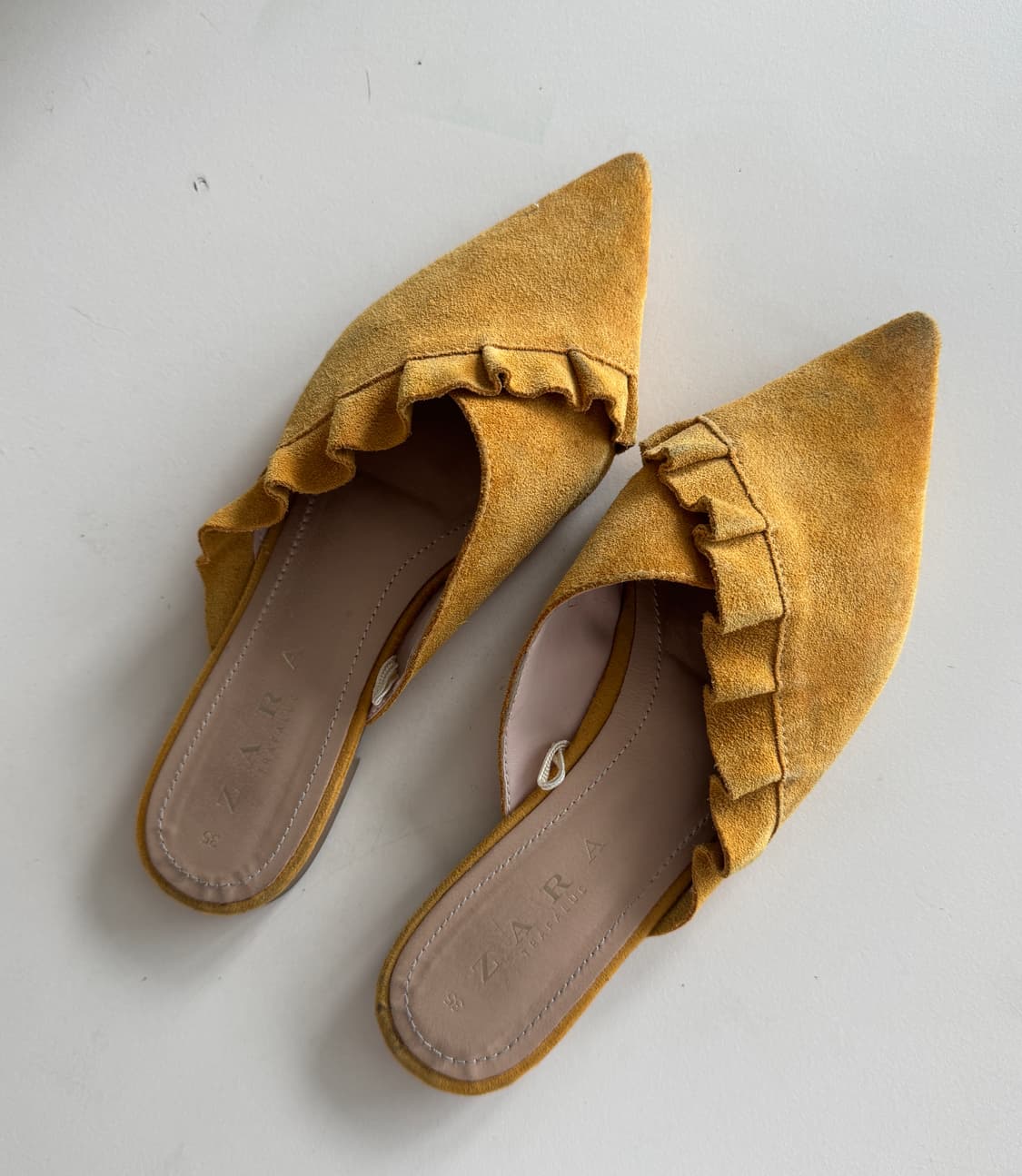 Zara Suede Flat Mules 상품이미지2