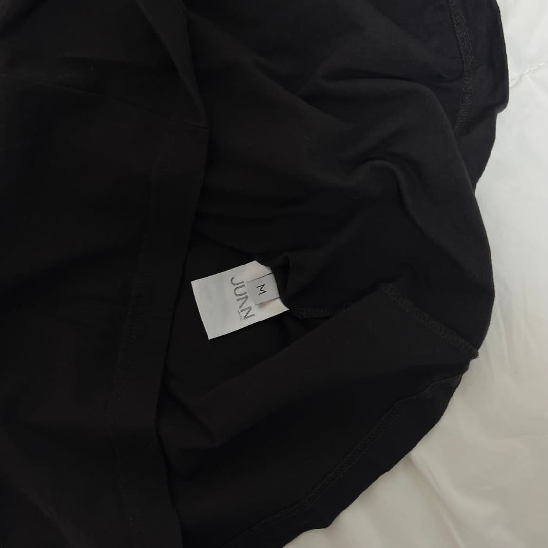 주앙옴므 크롭핏 컴팩트 코튼 롱슬리브 (차콜) M 상품이미지3