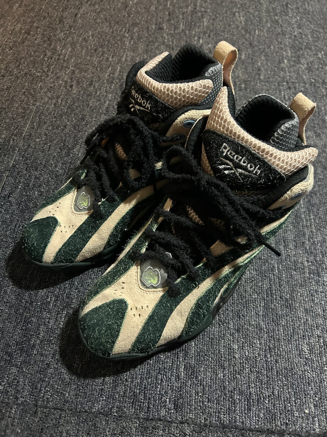 [280] 리복x브레인데드 샤크노시스 소프크 에크루 다크 포레스트 상품이미지2