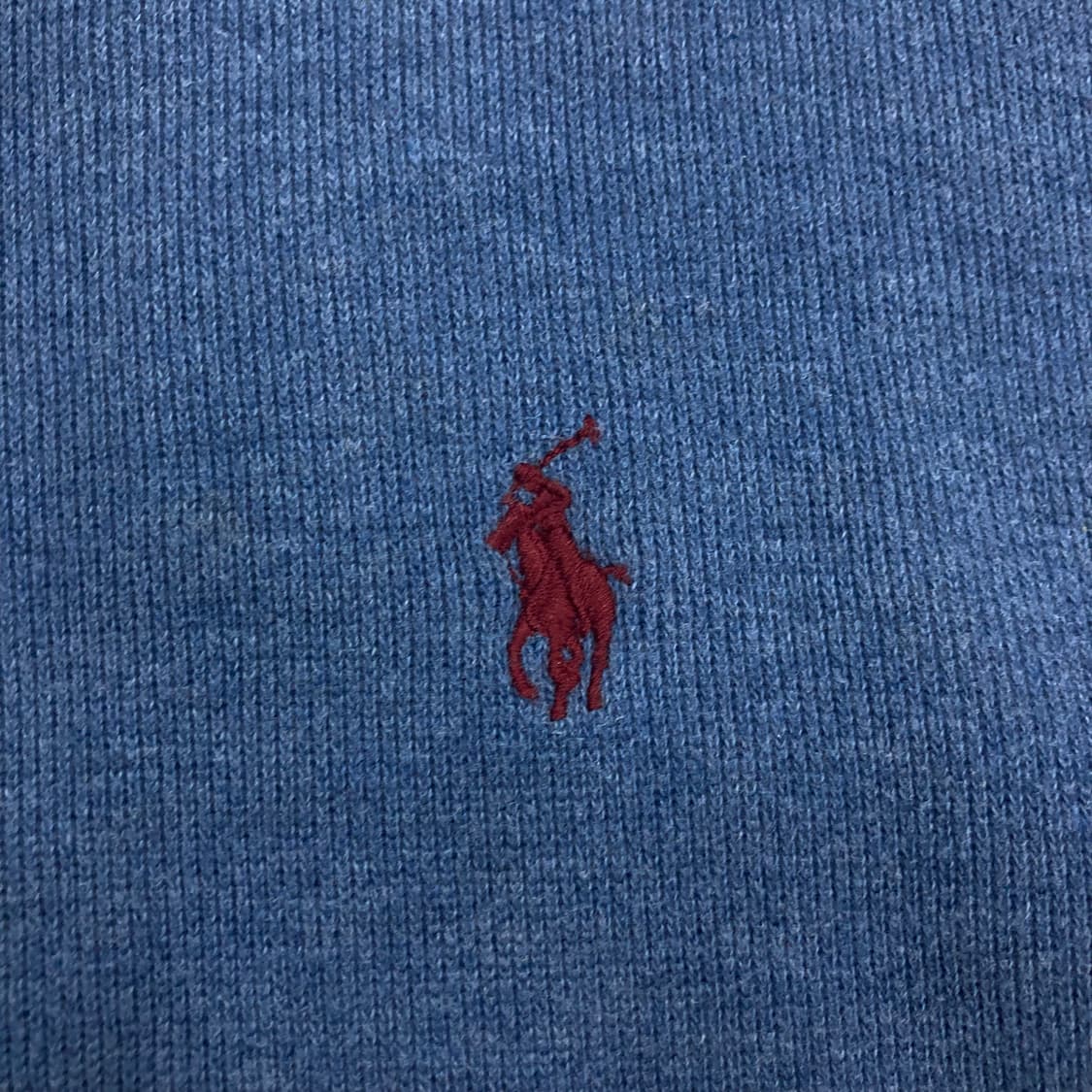 폴로 랄프로렌 블루 컬러 스몰 포니 하프집업 니트 상품이미지2