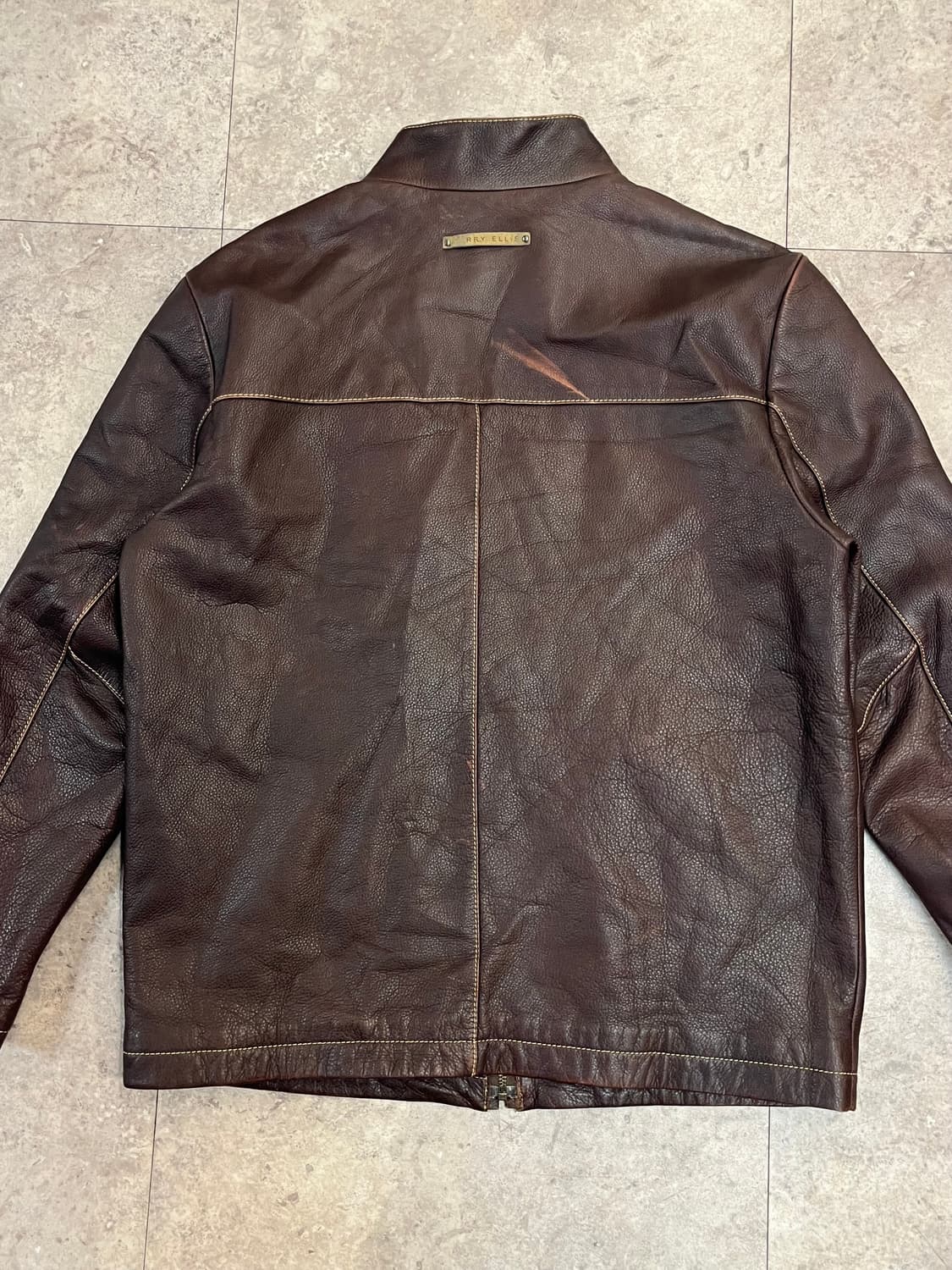 빈티지 소가죽 레더자켓 브라운 100 #csz2386 상품이미지6