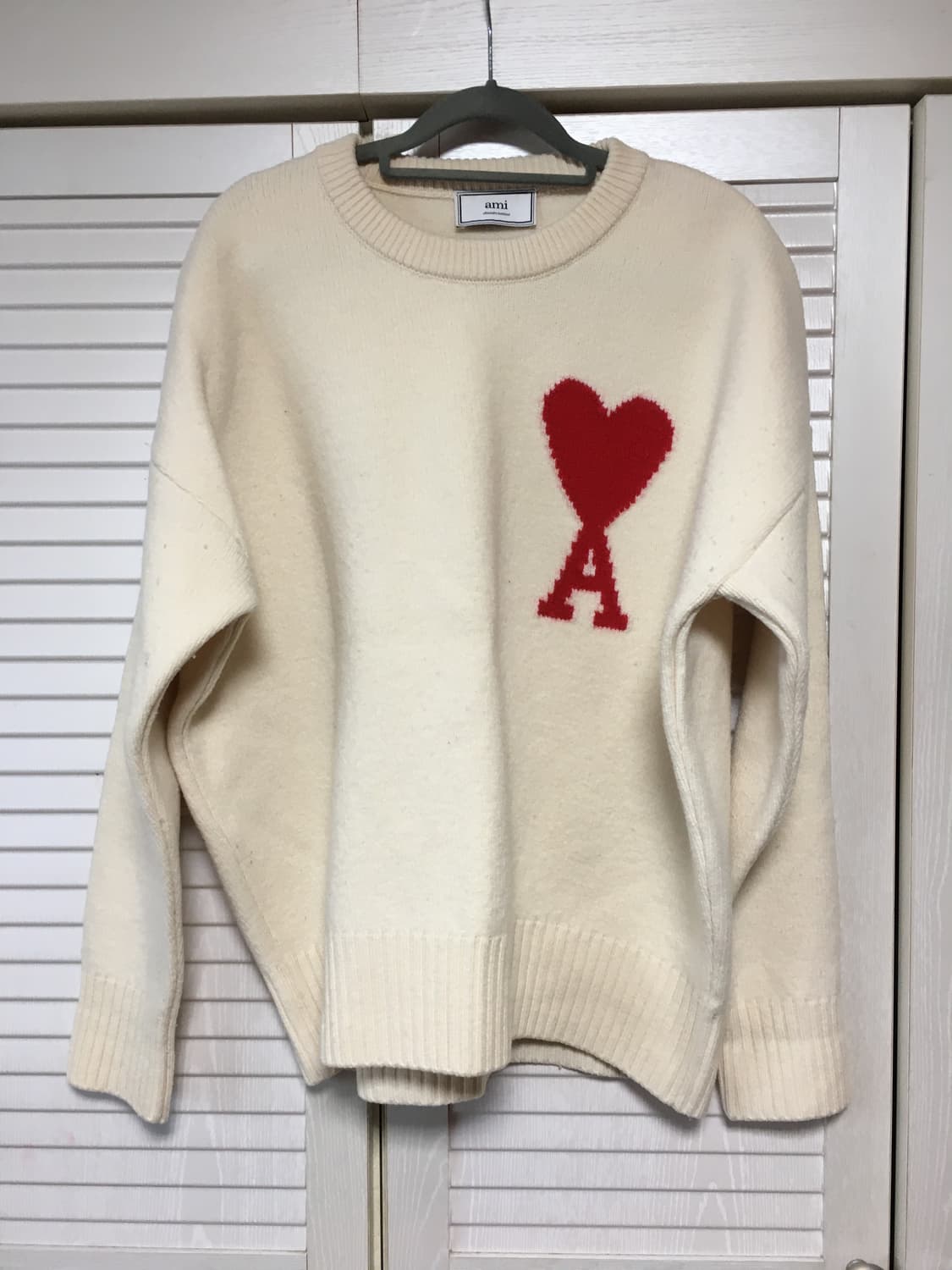 AMI Paris 인타르시아 니트 울 스웨터 상품이미지1