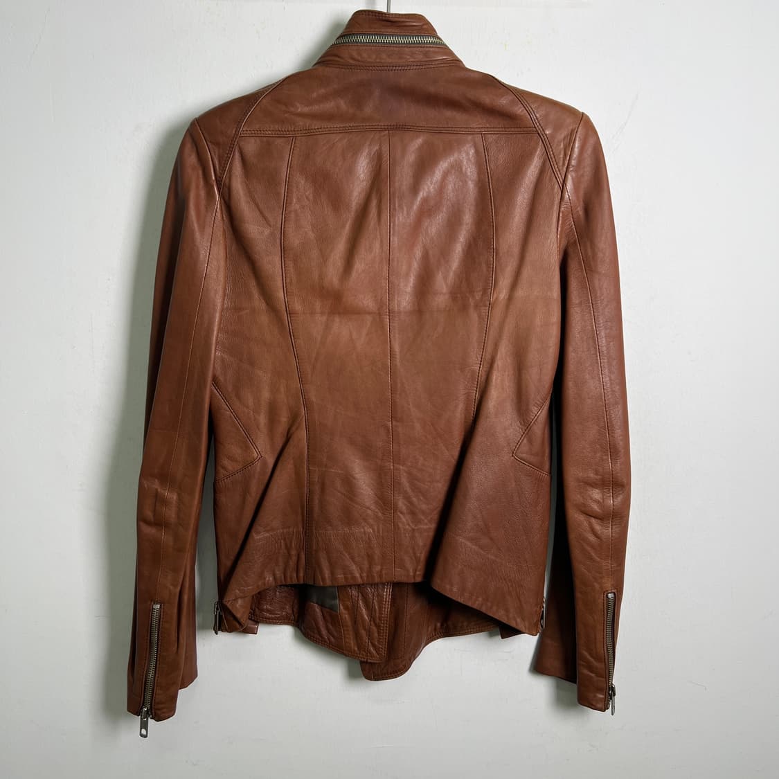 SYSTEM 브라운 양가죽 라이더 자켓  상품이미지7