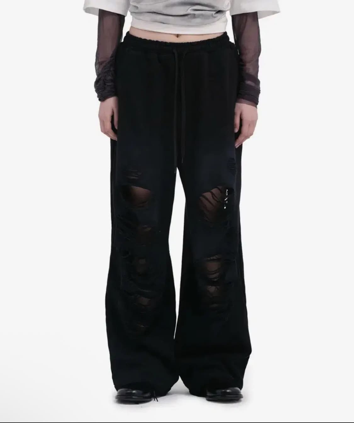 데프가먼츠 디스트로이드 데미지 스웻 트레이닝 바지 팬츠 L 상품이미지1