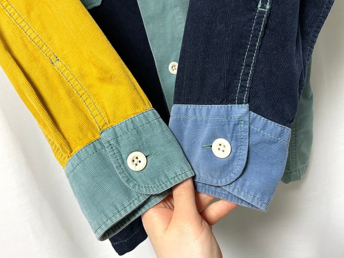 여성 빔즈보이 오버핏 배색 골덴 코듀로이 셔츠 상품이미지4