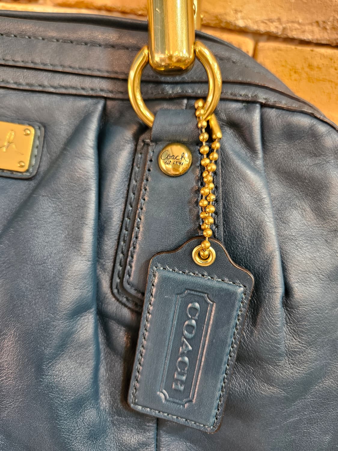 [정품] 코치 매디슨 래더 매기 숄더백 (딥틸 컬러/상태굿) 상품이미지4