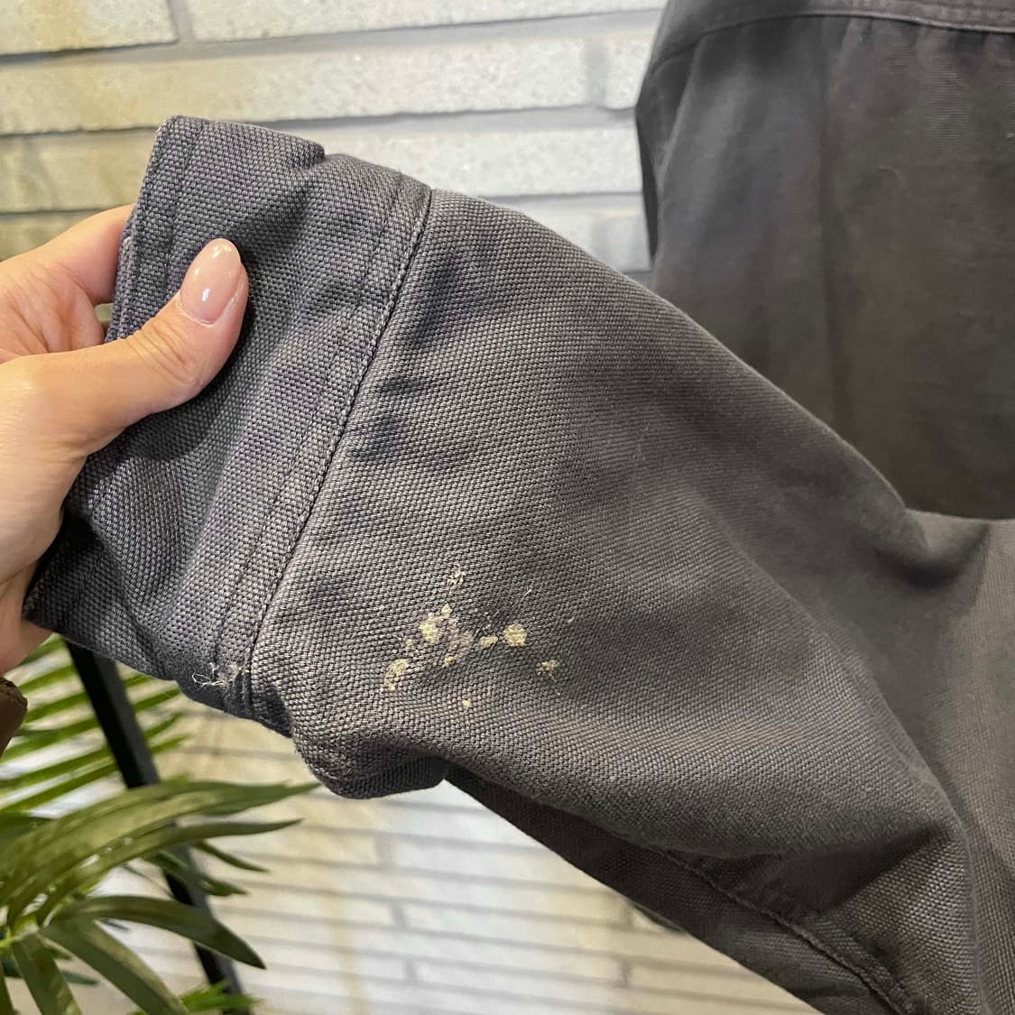 워크 셔츠 자켓 기모안감 투포켓 스냅버튼 디테일 그레이 상품이미지7