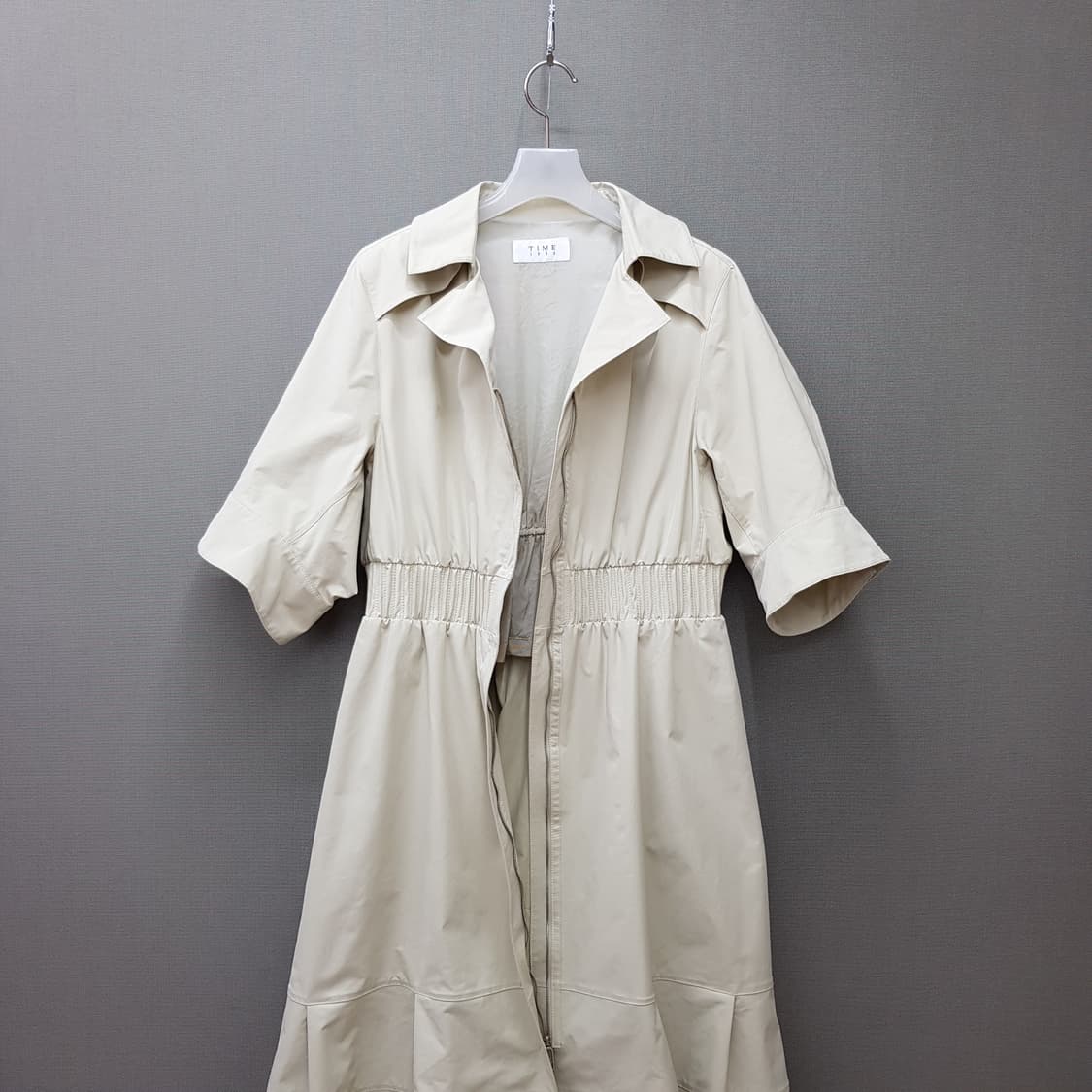 한섬 타임 2020 허리셔링 A라인 플레어 원피스 88-98-165사이즈 상품이미지4