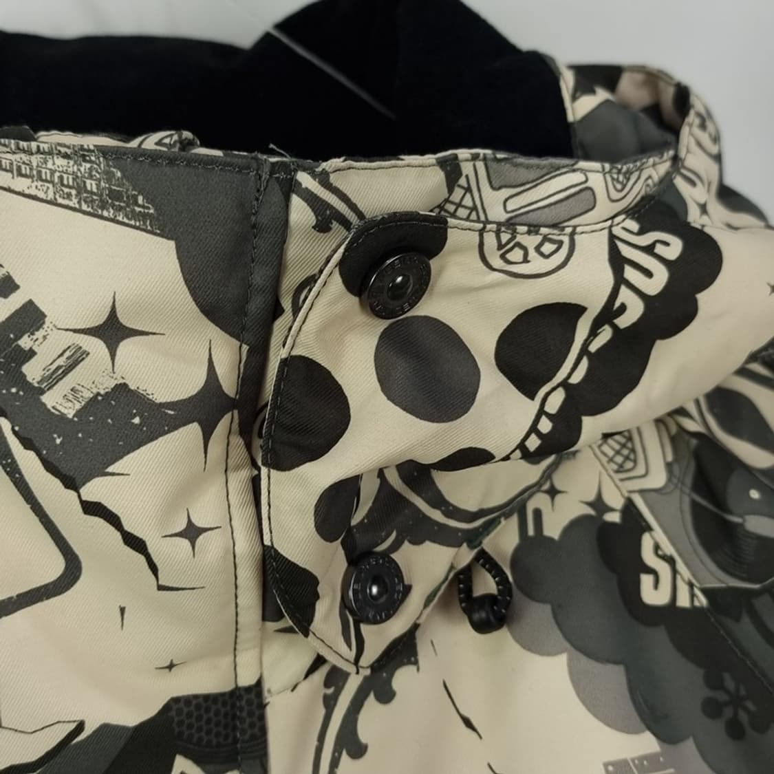 [푸부] 빈티지 그래픽 패턴 올드스쿨 후드 바람막이 자켓 M18951 상품이미지4