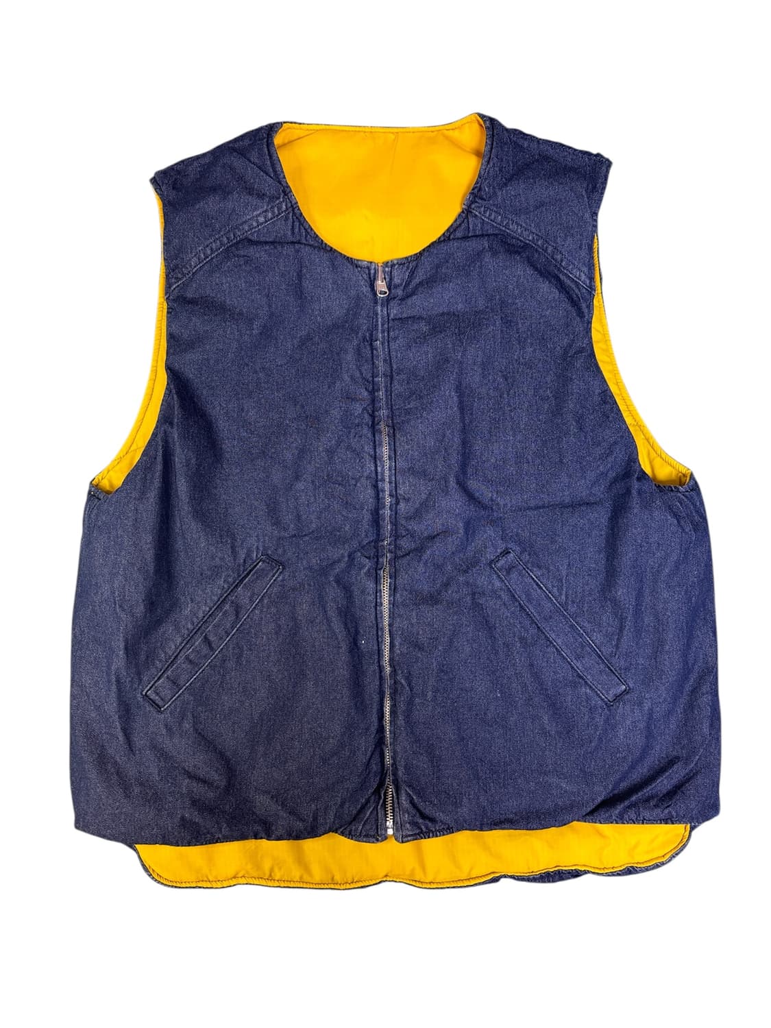 빈티지 빅맥 BIG MAC REVERSIBLE 데님 패닝 베스트 M 상품이미지1