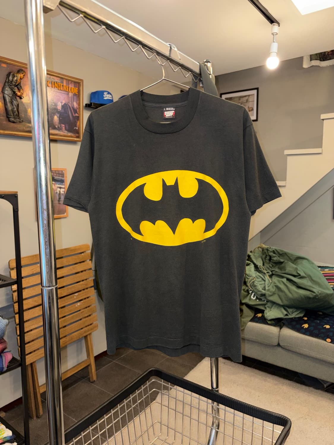 80’s Batman DC promo logo single T-shirt 상품이미지4