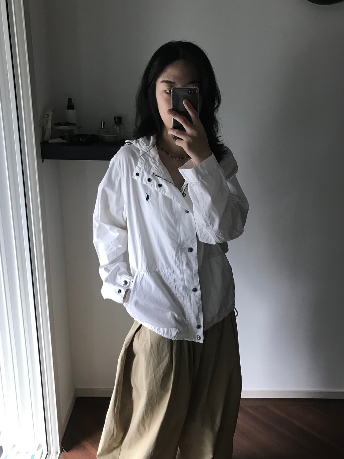 폴로 랄프로렌 포니 로고 화이트 바람막이 자켓 상품이미지5