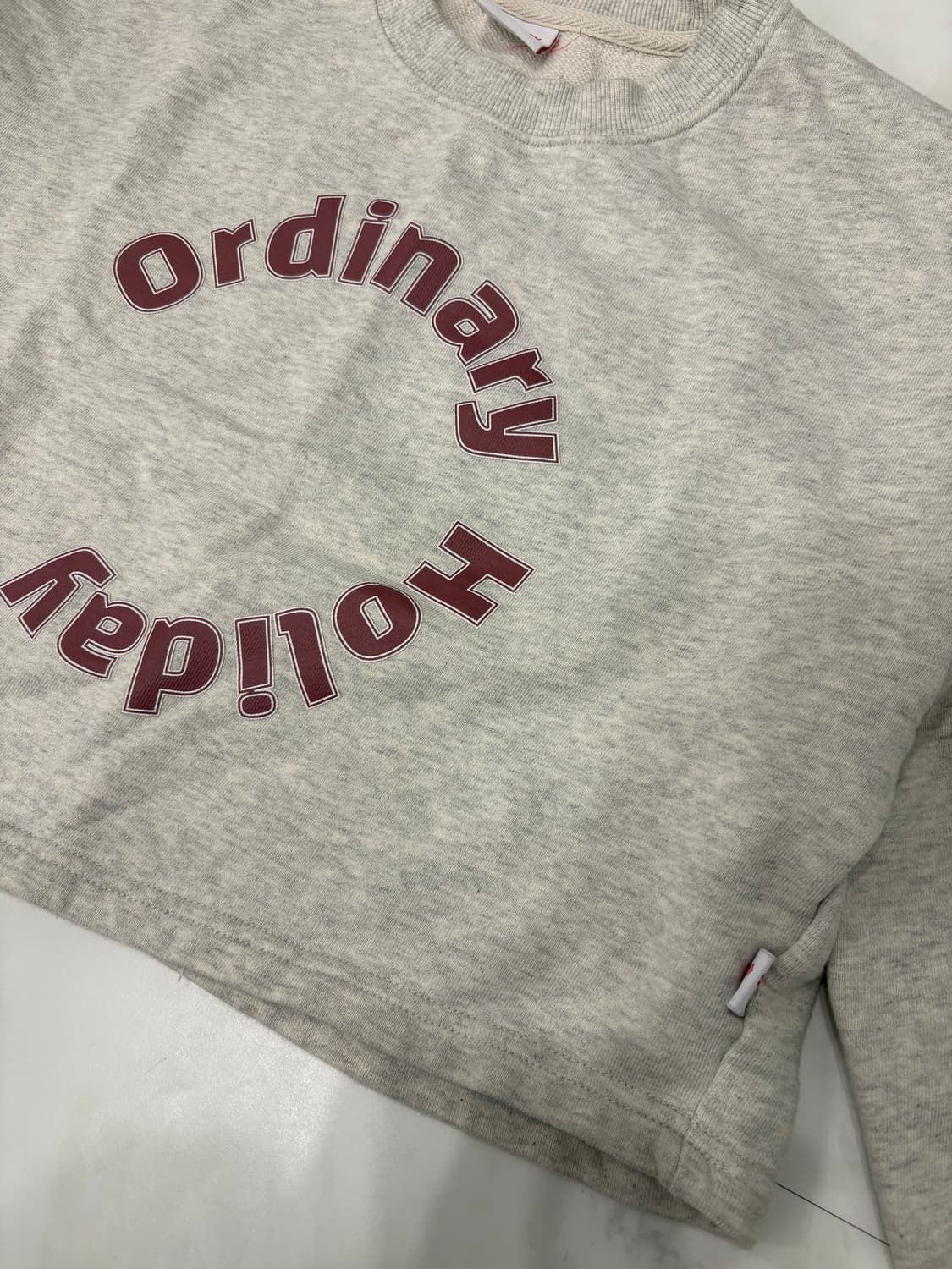 Ordinary Holiday 크롭 맨투맨 상품이미지3