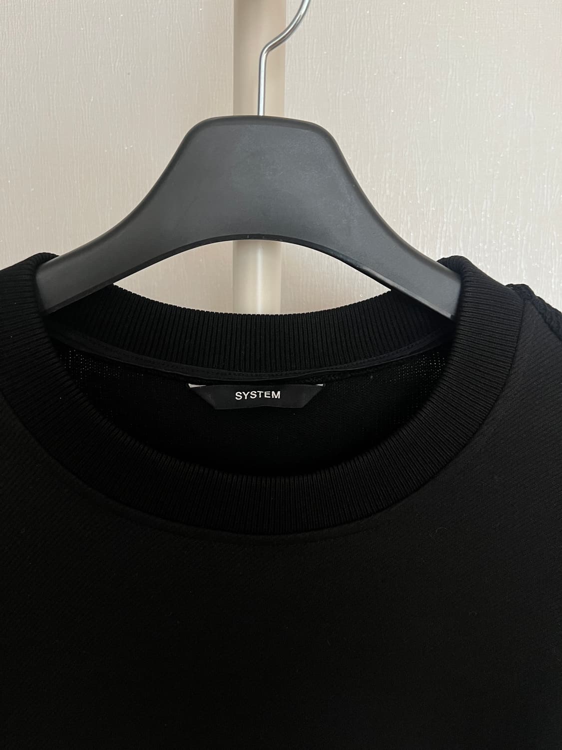 시스템옴므 오버핏 맨투맨 블랙 (105) 상품이미지4