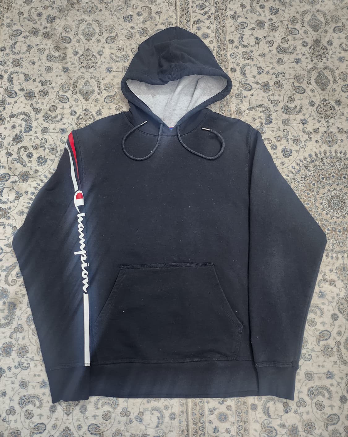 champion 챔피온 블랙 로고 라인 후드티 XL 상품이미지1