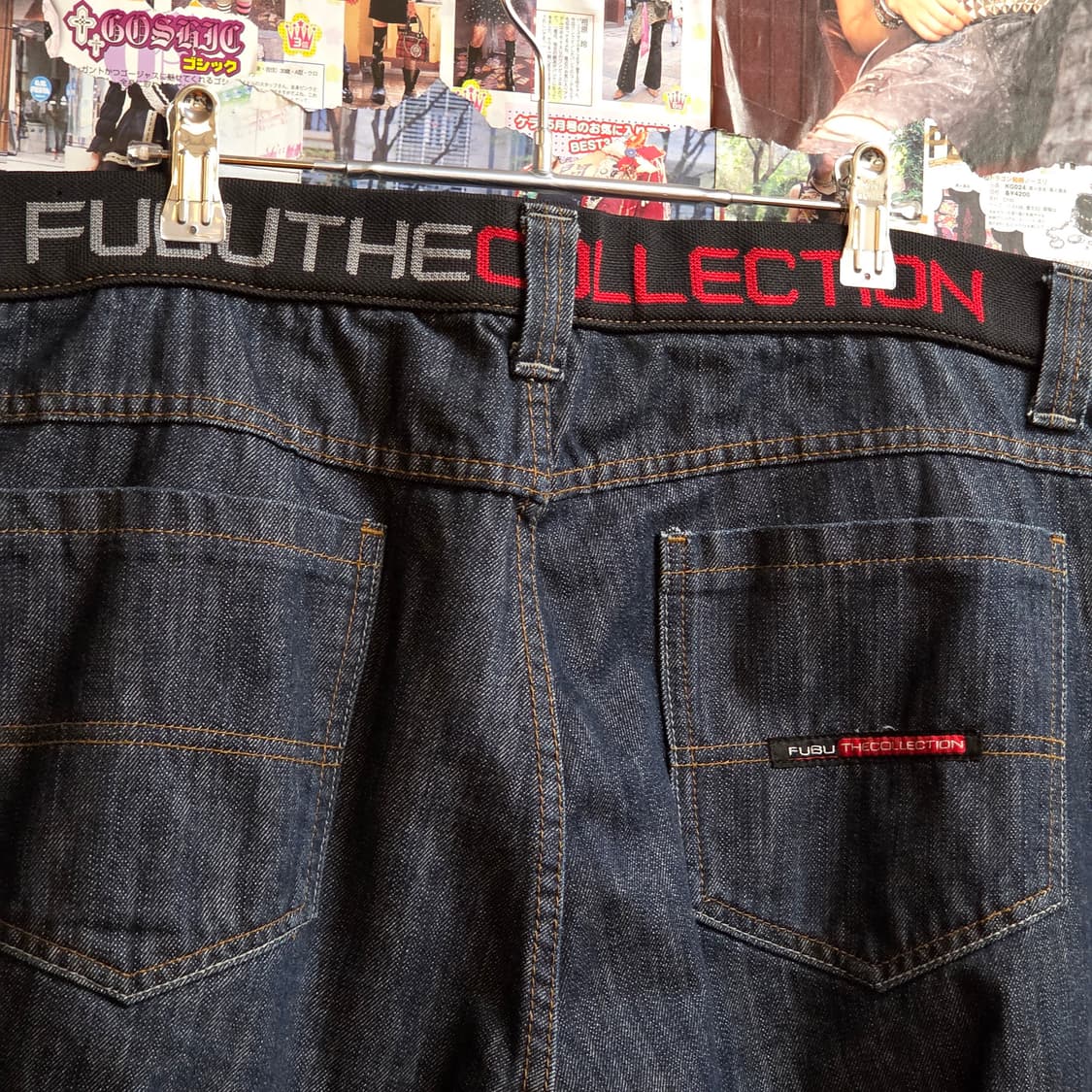 후부 올드스쿨 반밴딩 진청 절개 데님 팬츠 상품이미지6