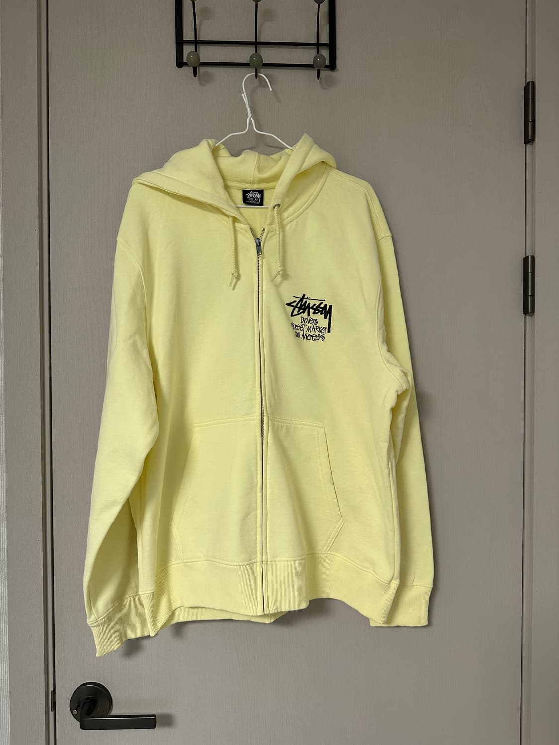 스투시 도버 스트릿 LA 후드집업 페일 옐로우 상품이미지3