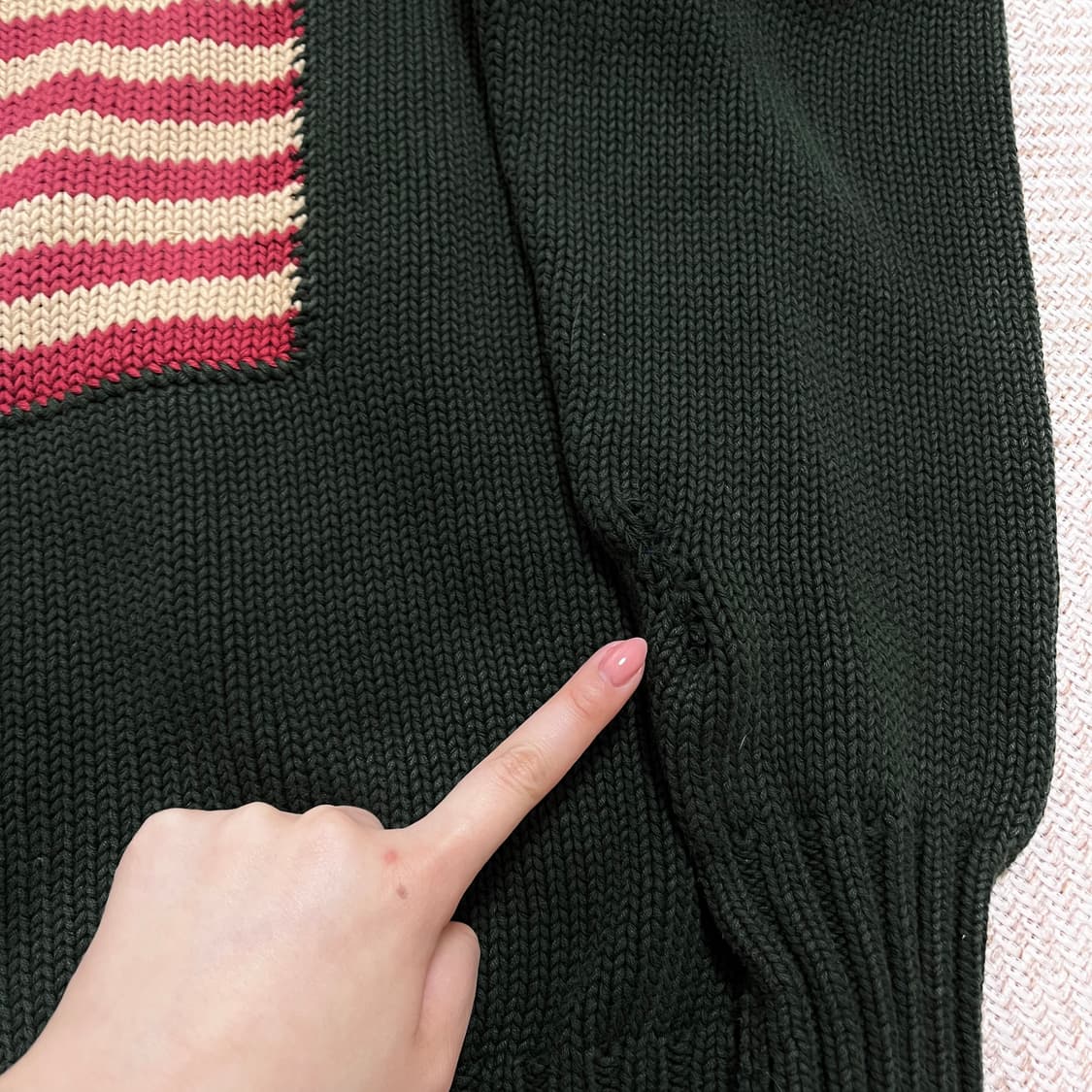 [정품] 폴로 딥그린 성조기 짜임 니트 [ L ] 상품이미지8