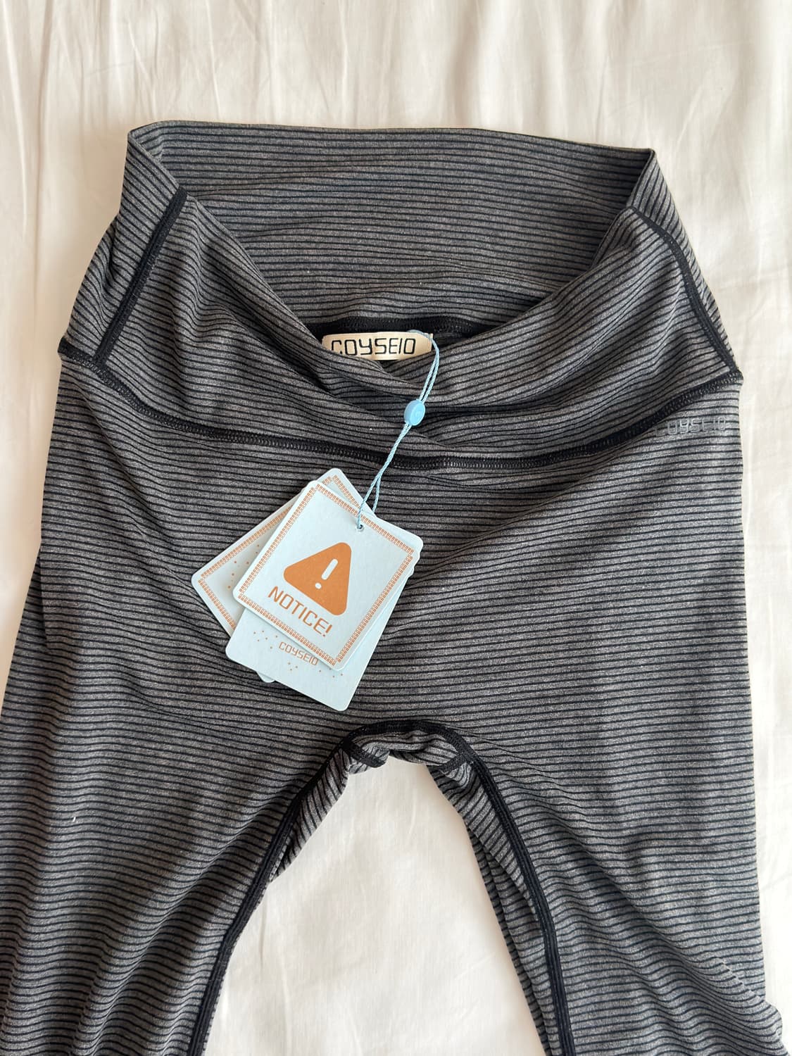 코이세이오STRIPE ROUGH LEGGINGS DARK GREY 상품이미지2