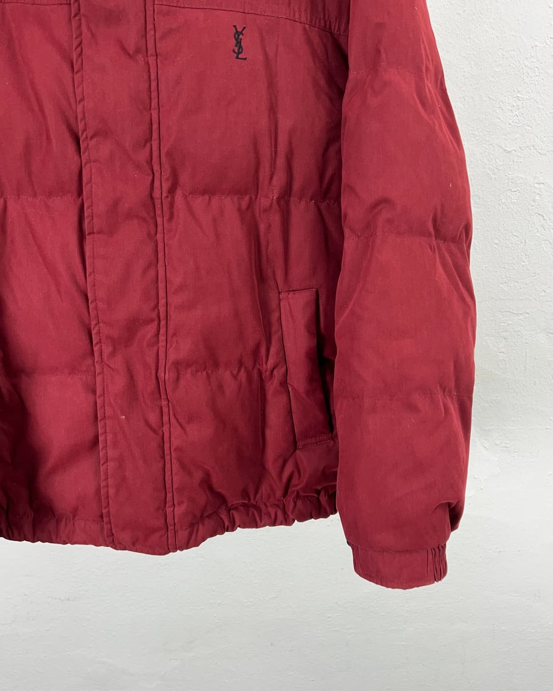 이브 생로랑 뿌르 옴므 버건디 덕 다운 스냅 버튼 패딩 자켓 상품이미지5