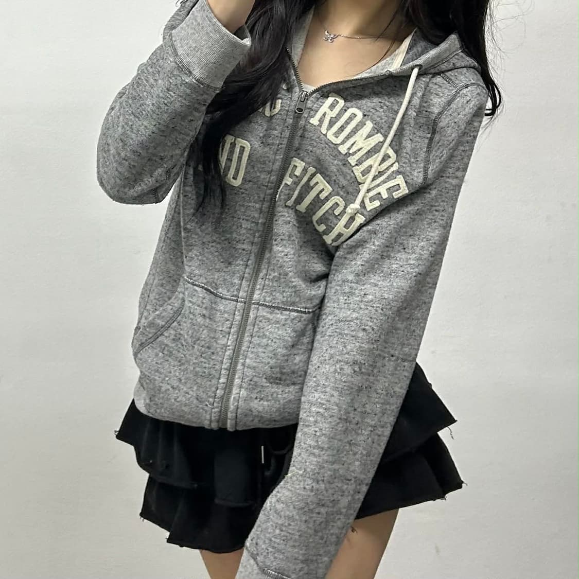 아베크롬비 y2k 올드스쿨 후드집업 희귀져지(S) 상품이미지2