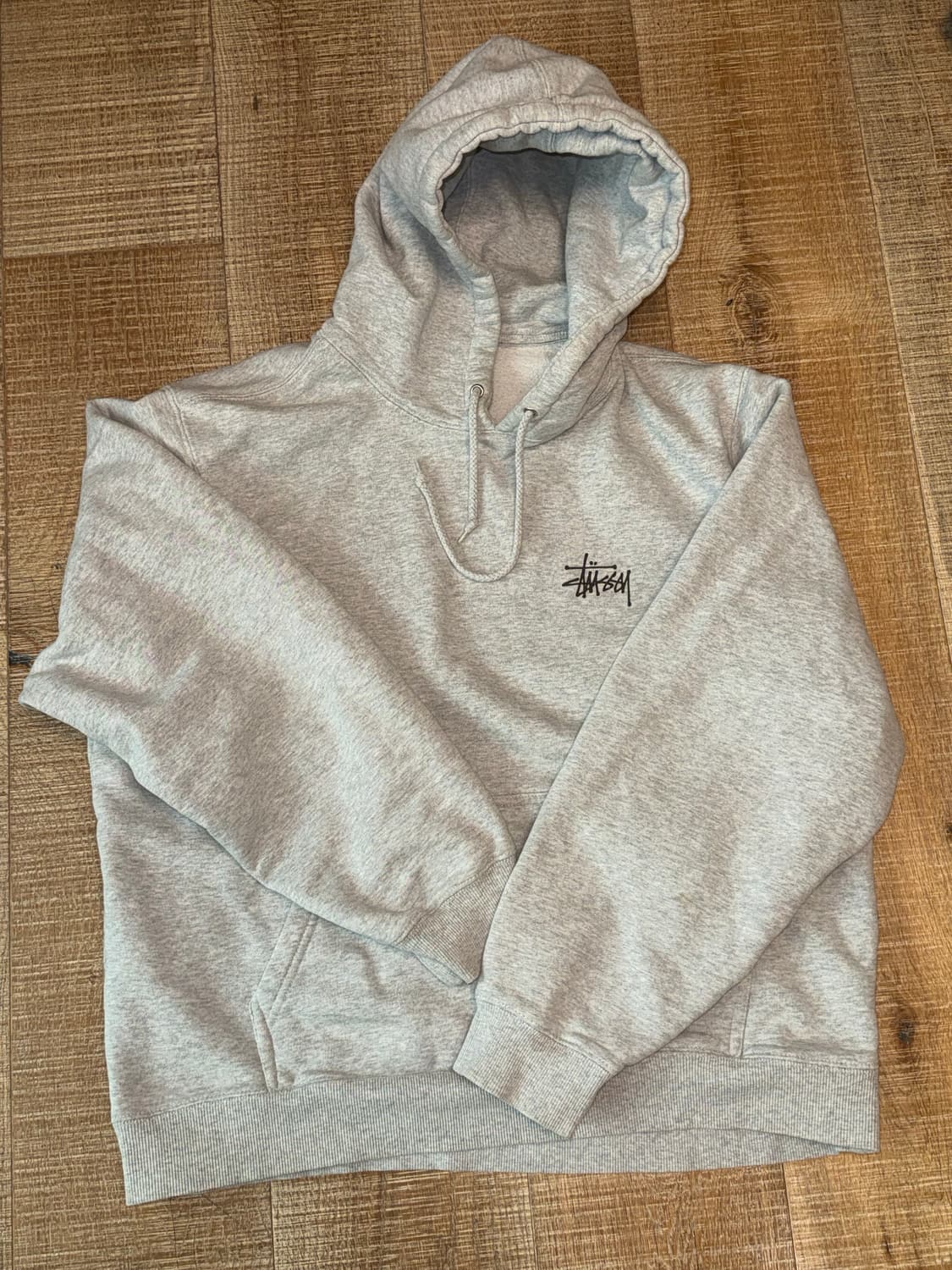 스투시 기본 후드티 멜란지 L 상품이미지1