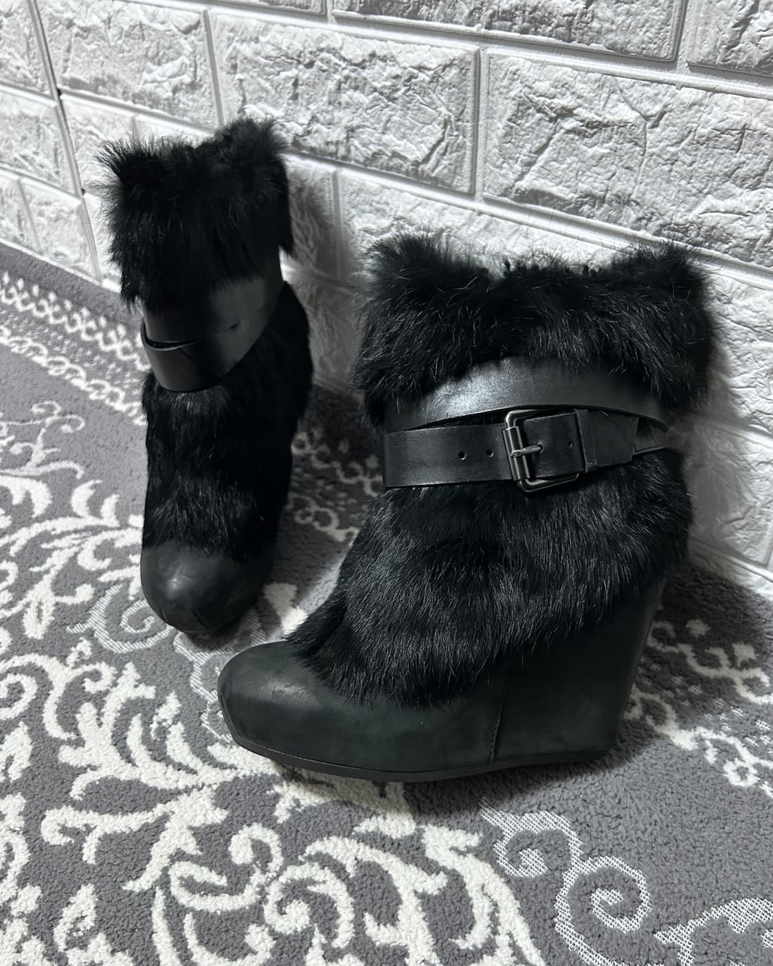 Ash 아쉬 시어링 웨지 하네스 부츠 상품이미지1