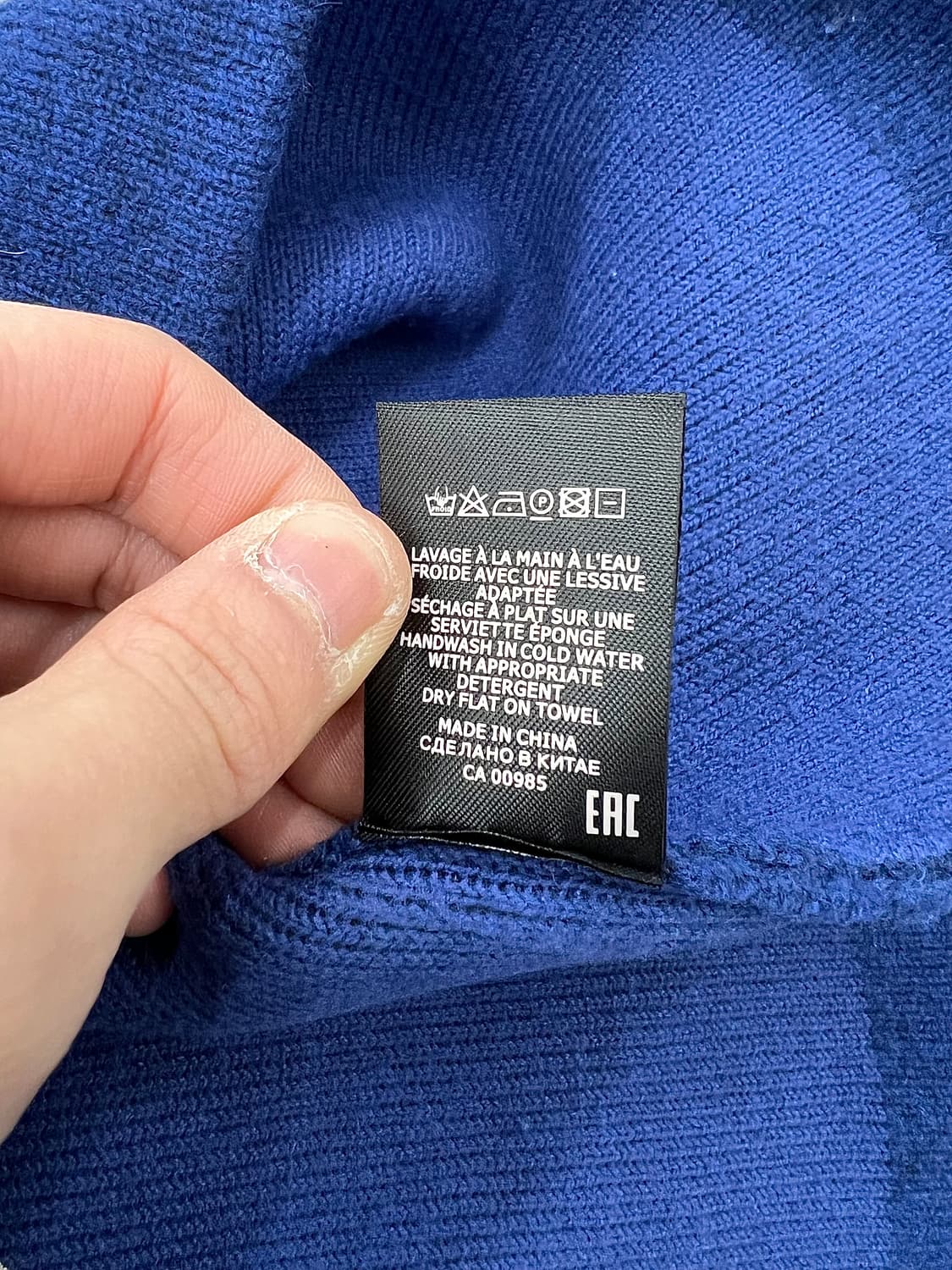 이자벨마랑 에뚜왈 딥 블루 하프 버튼 카라 폴로 울 니트 스웨터 셔츠 상품이미지9