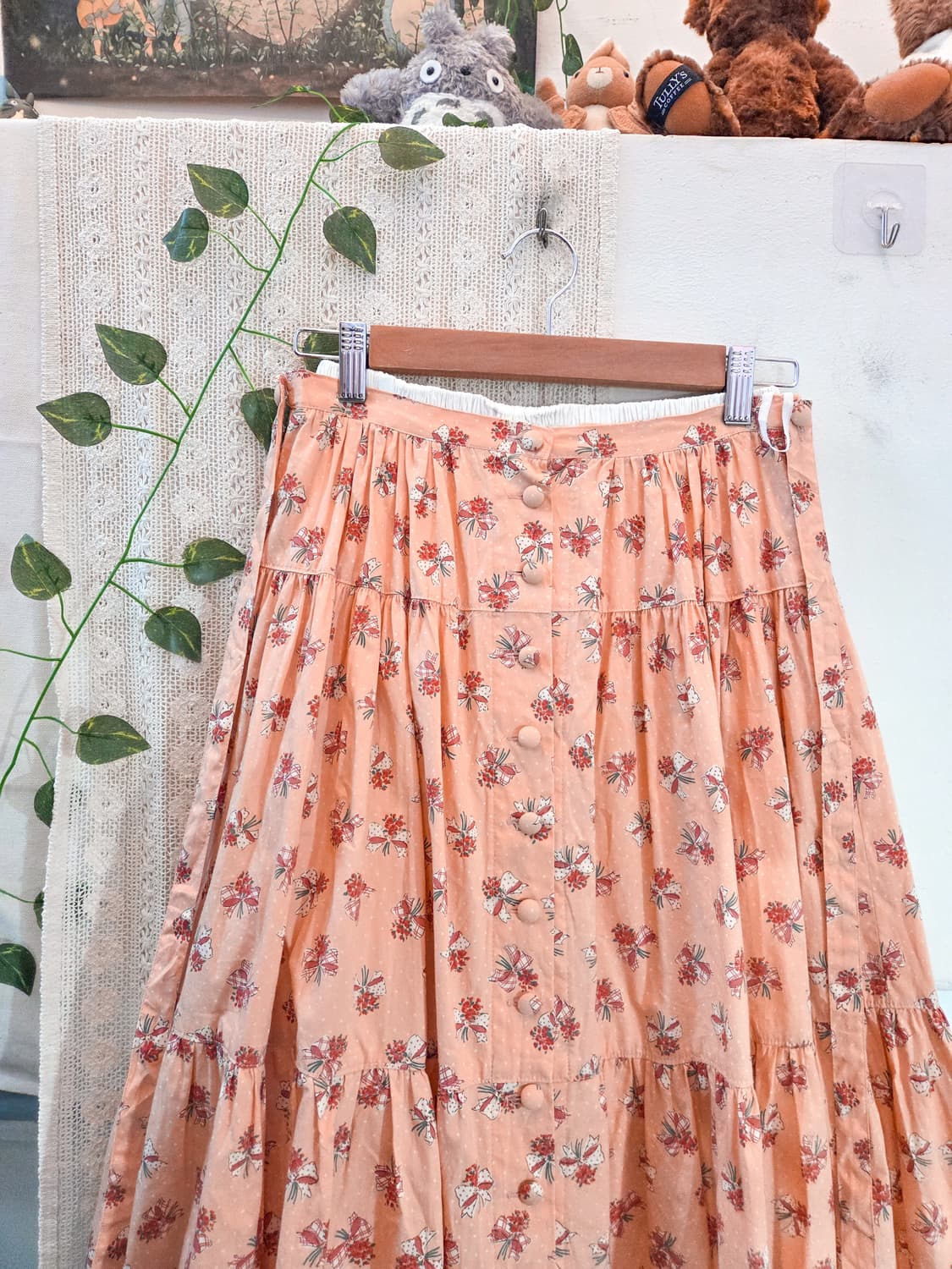 러블리 패턴 캉캉 롱스커트 상품이미지2