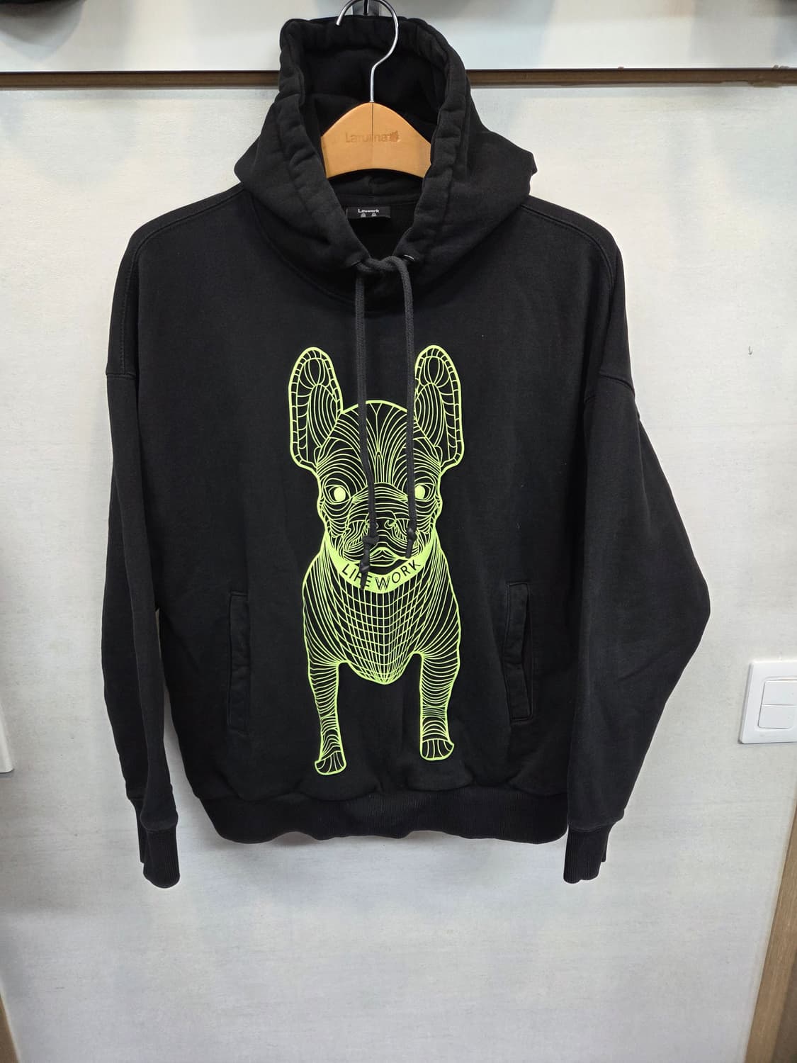 라이프워크 빅라독 형광 후드티 L 상품이미지1