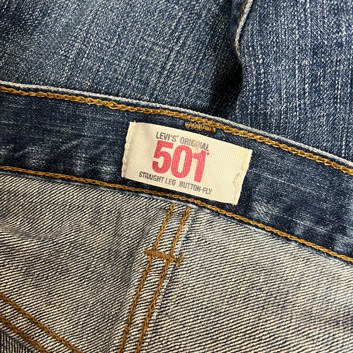 리바이스 501 스트레이트 레그 데님 팬츠 청바지 34 상품이미지5