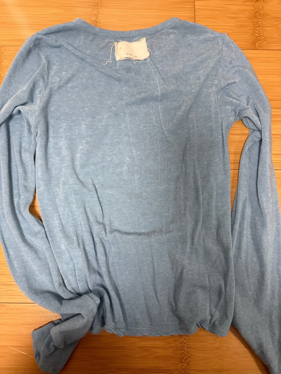 마뗑킴티셔츠마뗑킴긴팔텐셀티셔츠아쿠아블루하늘색티셔츠 상품이미지2