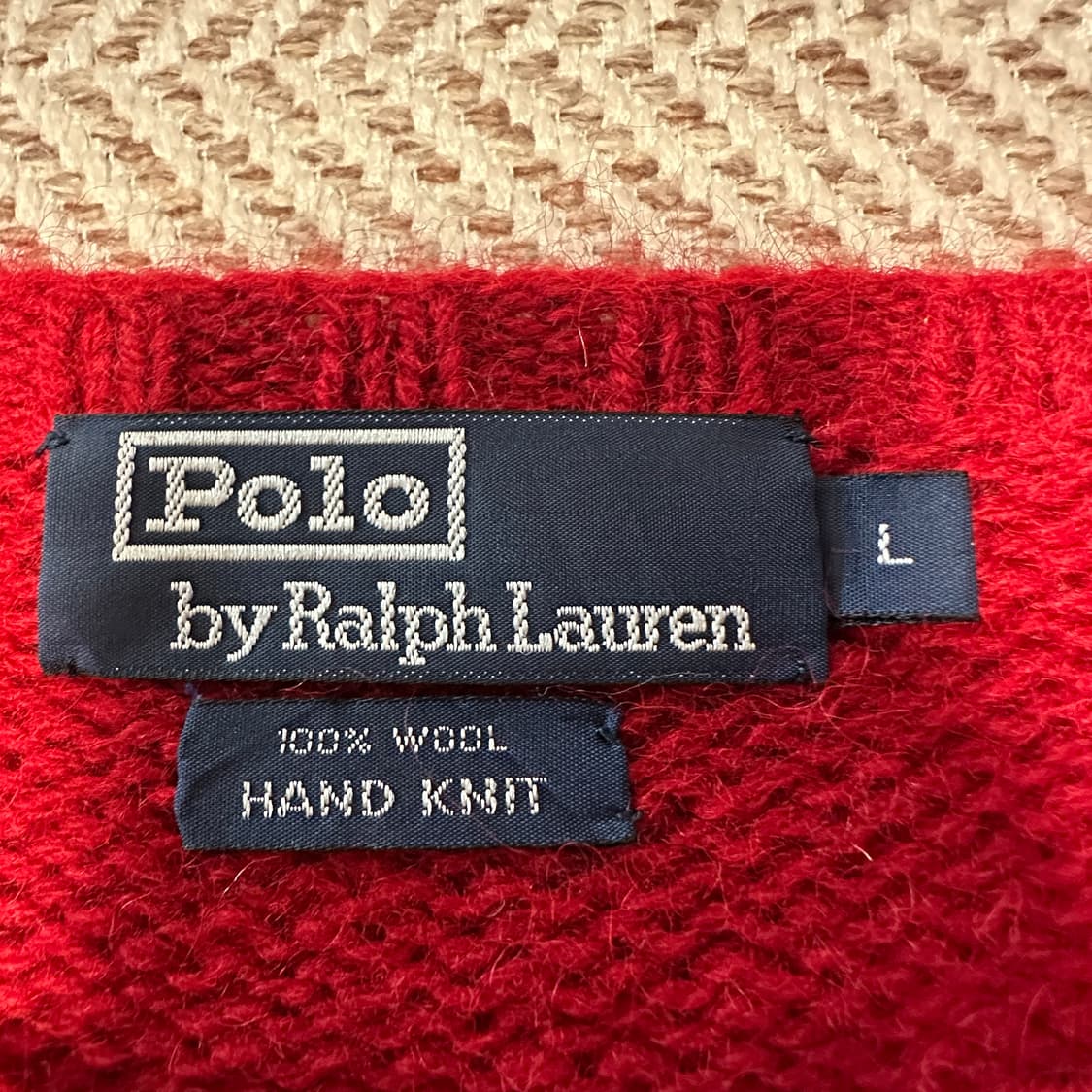 POLO RALPH LAUREN bear hand knit red 상품이미지4
