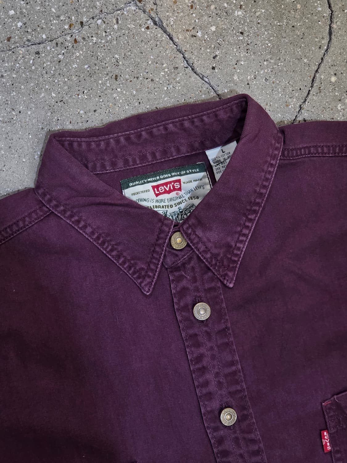 Levis 리바이스 퍼플 긴팔셔츠 상품이미지2