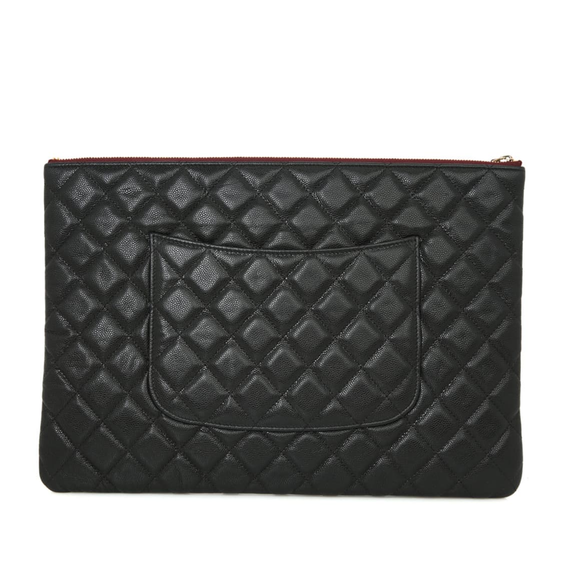 샤넬 캐비어 클러치 라지 CC 골드 블랙 파우치 A82552 상품이미지4