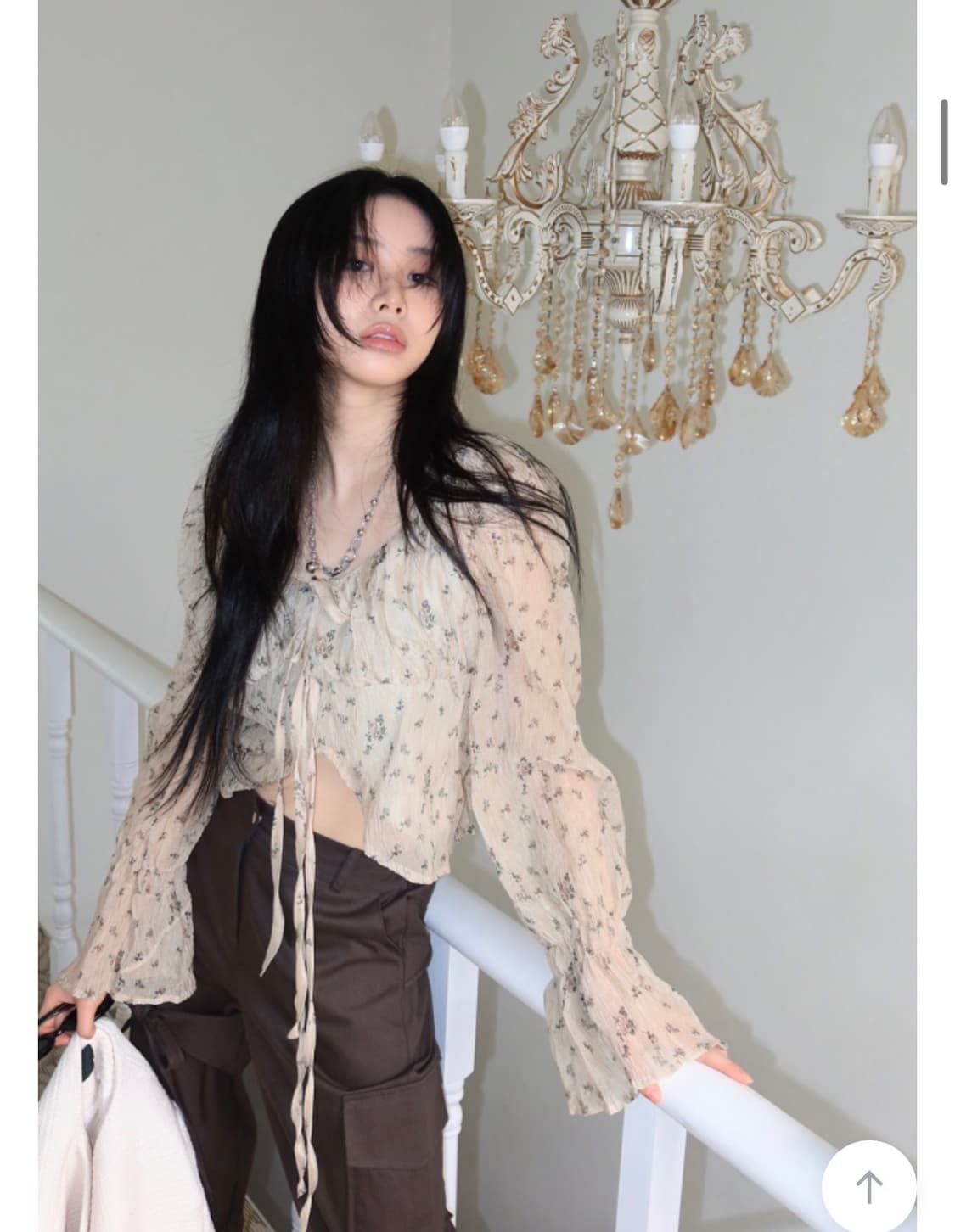 빈티지 링클 쉬폰 블라우스 상품이미지2