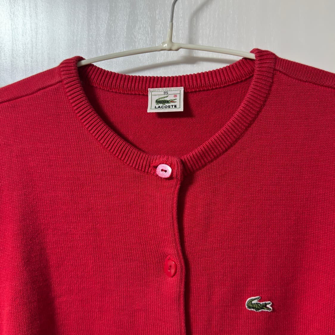 라코스테 빨강 니트 가디건 상품이미지3