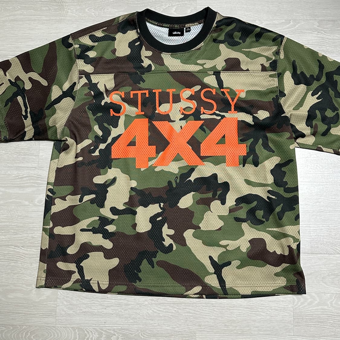 Stussy 4x4 Mesh Football Jersey Camo - L 상품이미지2