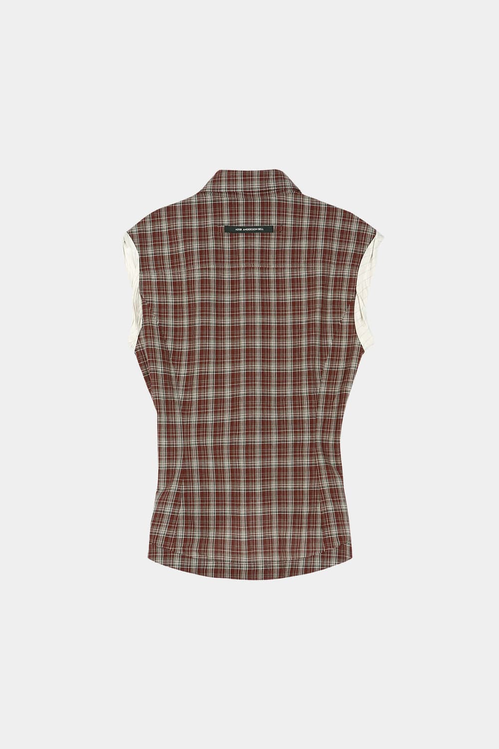 CHECK SLEEVELESS SHIRT atb1569w(BROWN) 상품이미지2