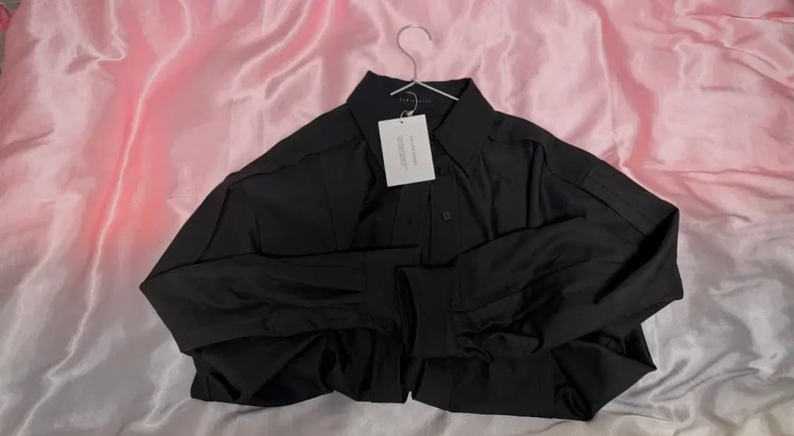 (새상품) 트리밍버드 Pinched Seam Shirts,블랙 상품이미지8