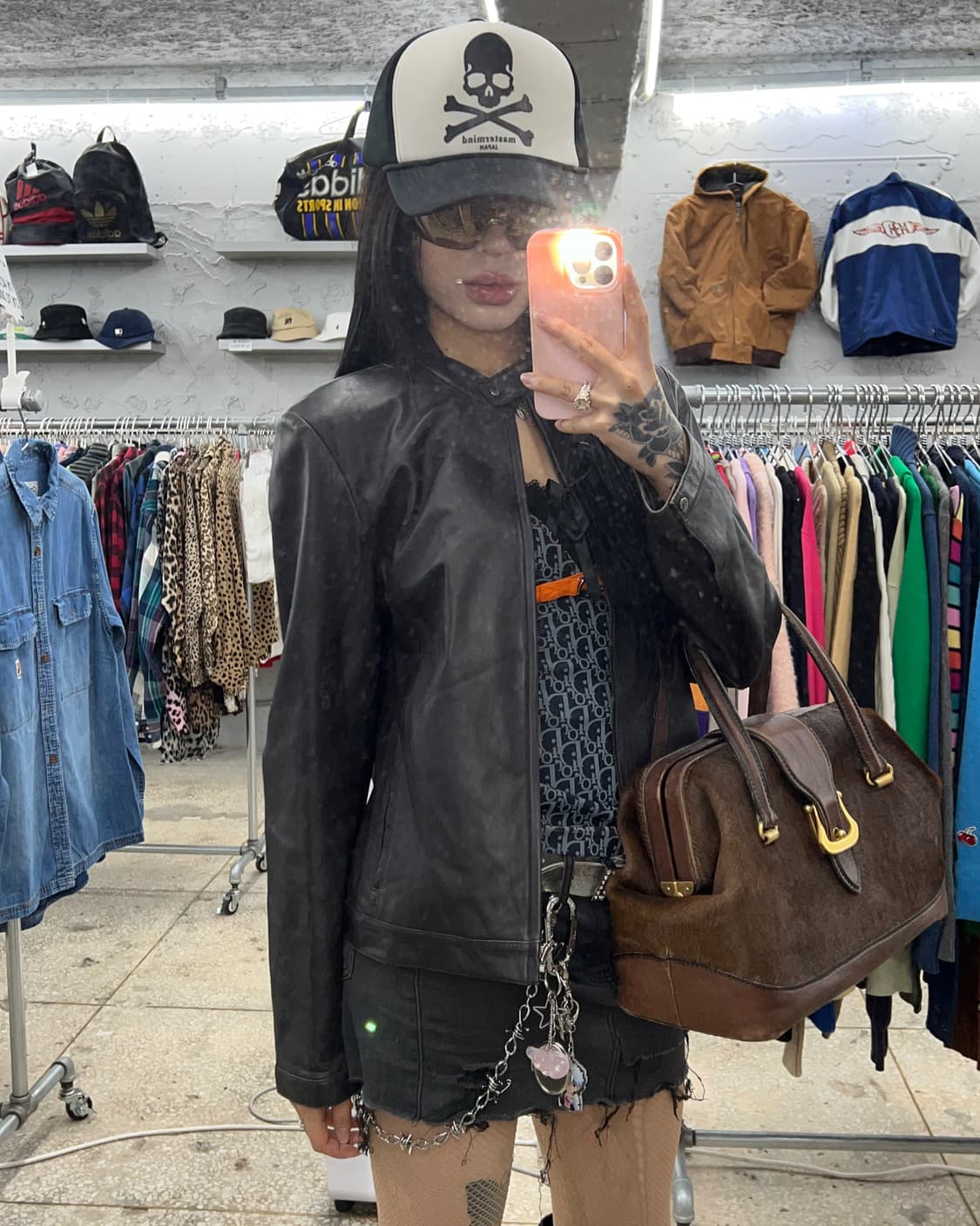 빈티지 쉽스킨 레더자켓 상품이미지2
